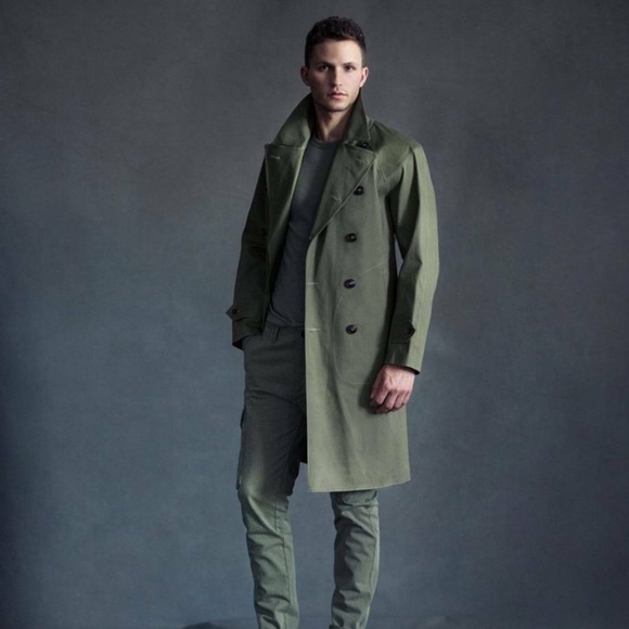 Todd Snyder Mackintosh Dornoch Olive Trench Sz 38